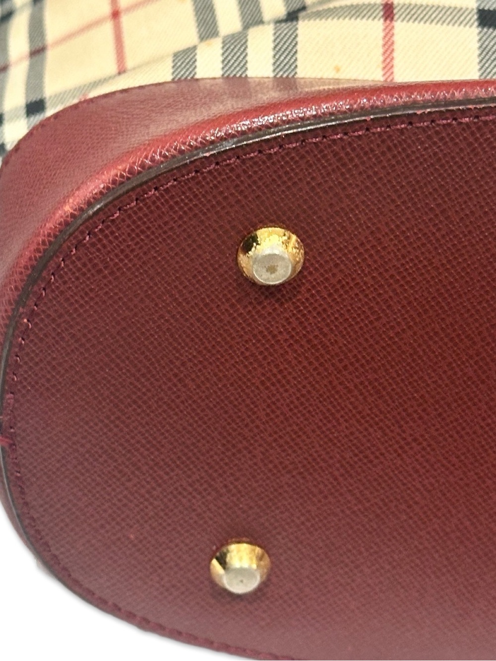 Vintage BURBERRY Nova Check Zip-Top Bucket Tote | HAS WEAR - SALE OFFER❣️ - Picture 5 of 15